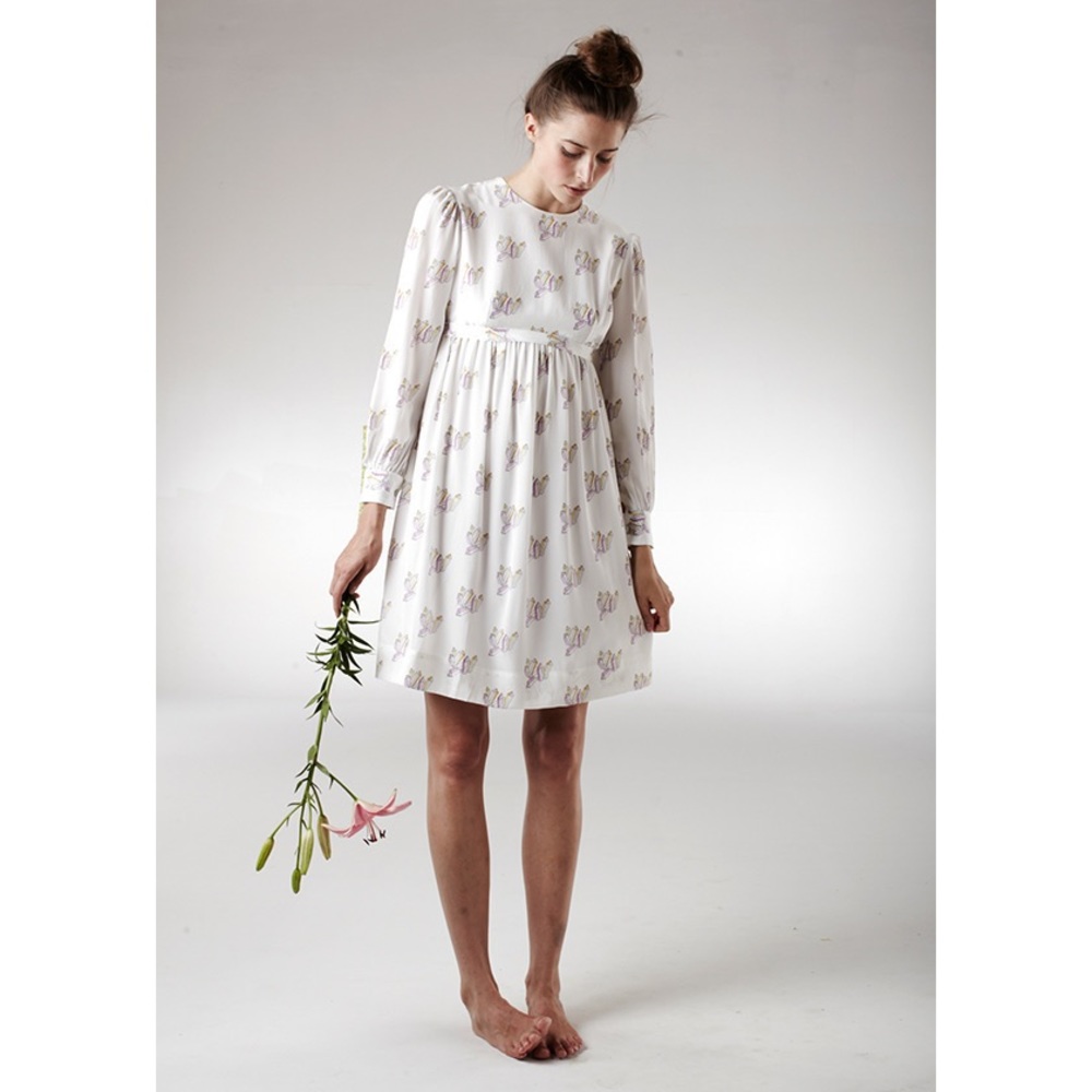 Family Affairs silk babydoll dress small S XS